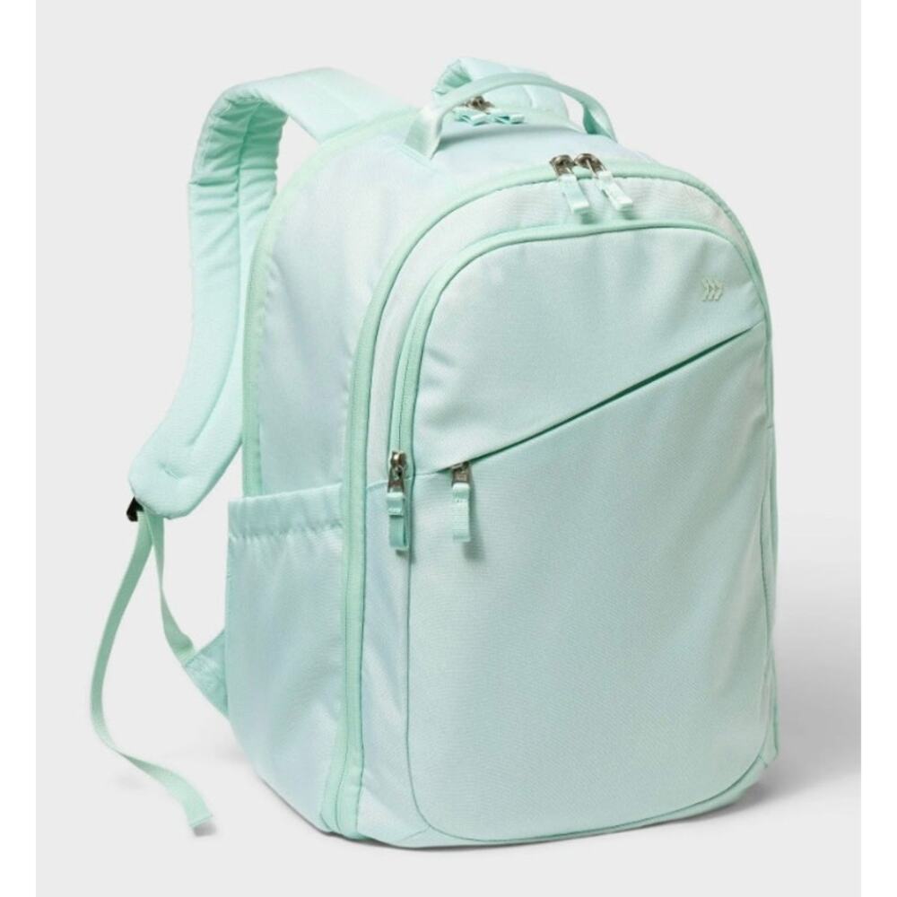 NWT All in Motion Mint Travel Backpack Water Resistant with Trolley Sleeve